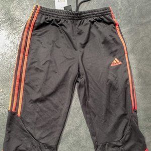 adidas 3/4 Pants Women's, Small, Black, Red
